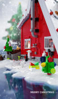 HUIQIBAO Bloques De Construcción Navideñas MOC Casa De Santa Claus Modelo Exclusivo Para Niños Y Adultos Juguetes De Cabaña DIY Regalo De Año Nuevo - details 4