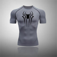 Camiseta De Compresión Deportiva Para Hombre Con Estampado Secado Rápido Transpirable Guardia Contra Rasguños Top De Entrenamiento Estrecho Para El Verano - details 3