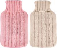Botella De Agua Caliente De Goma Natural Grande 2L Con Funda De Felpa Sintética Faux Fur Para Calidez Y Confort - details 5