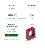Bloques De Construcción Wange 100g 102 Piezas Accesorios De Puerta Y Ventana Compatible Con Bloques De Construcción Para Niños Partes De Construcción - details 3