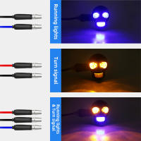 Luz Trasera Y De Señal LED Estilo Cráneo Para Motocicleta 12V Impermeable Faro De Moto Con Lente Electrónica Motorbike White Re - details 8