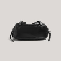 Bolso De Hombro Negro Y2K Punk Estilo Hot Girl Con Múltiples Bolsillos Y Hebilla Metálica Forma De Cuadrilátero Bolso De Media Luna - details 5