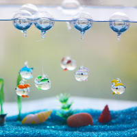 5PCS Decoración De Lagoonería Creativa Con Bola De Ballena Luminosa De Vidrio Para Acuario Decoración De Burbujas Para Micro Paisaje - details 4