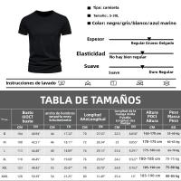 Camiseta De Algodón Para Hombre Y Mujer Manga Corta Casual Basic Oversize Color Sólido Camiseta De Verano Cómoda Y Transpirable - details 0