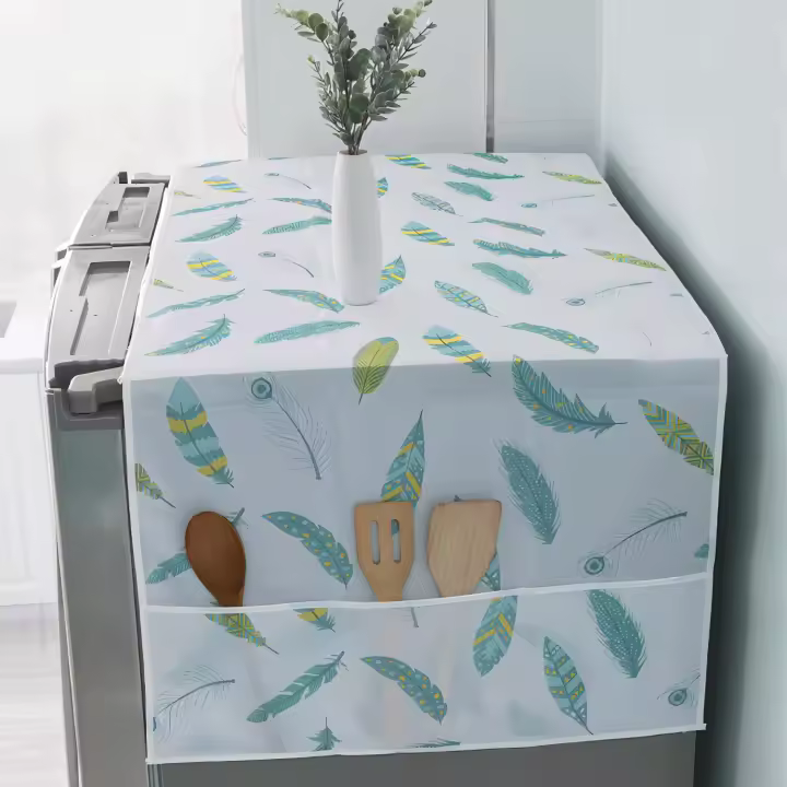 Cubierta De Polvo Para Nevera Con Bolsa De Almacenamiento Lavable Protección Contra Polvo Para Armario De Lavadora Multifuncional - 1