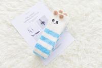 Medias Altas De Invierno Para Mujer Con Estampado De Animales De Dibujos Animados Terciopelo Coral De Felpa Grueso Medias Altas a La Rodilla Con Rayas - details 15