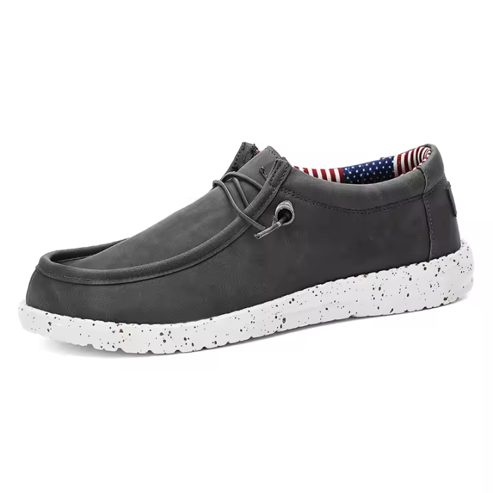 Zapatos Casuales Para Hombre Lazo Stretch De Lona Ligero Y Cómodo Antideslizantes Transpirables Botas De Mar Para Adultos - 1