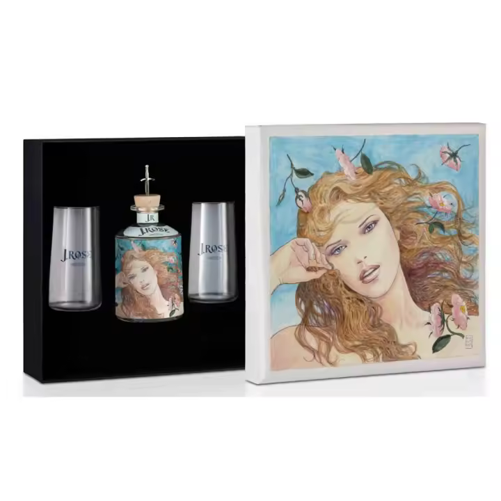 J.Rose Gin Luxury Box (JRB09) – Pack Regalo de Ginebra Premium Italiana 70cl, 43% vol alc. con 2 - 1