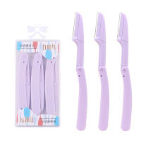 Karsyngirl 3pcs Afeitadora De Cejas Plegable Cepillo Para Rostro Herramientas De Maquillaje Para Mujeres Corta Cabello Y Cejas - details 4