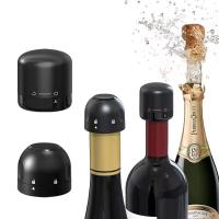 Tapa De Vino De Acero Inoxidable Pulido Premium Con Marcador De Fecha Y Tapa De Plástico Para Botella De Vino Tinto - details 2