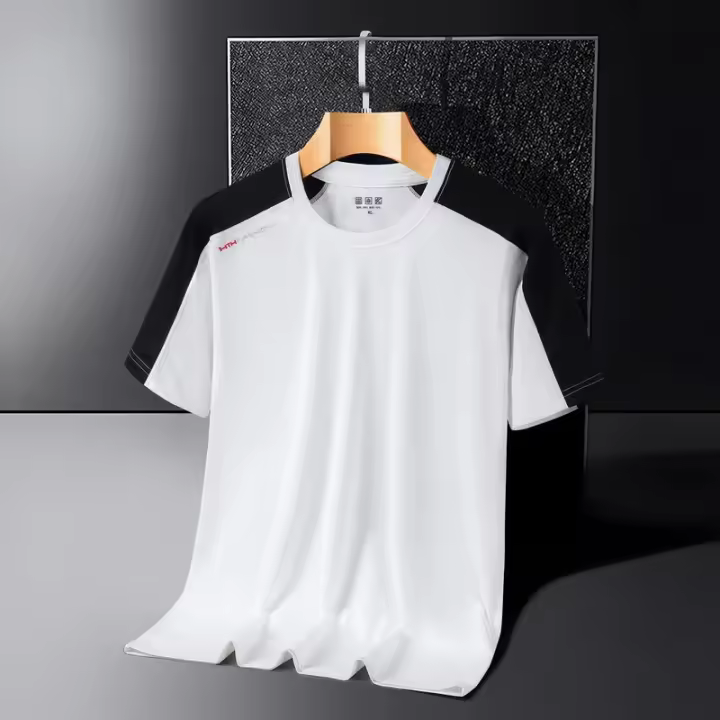 Camiseta Oversize YJKVUR Para Hombre Verano Transpirable Secado Rápido Deporte Al Aire Libre Gimnasio Correr Entrenamiento Tops De Color Contraste - 1