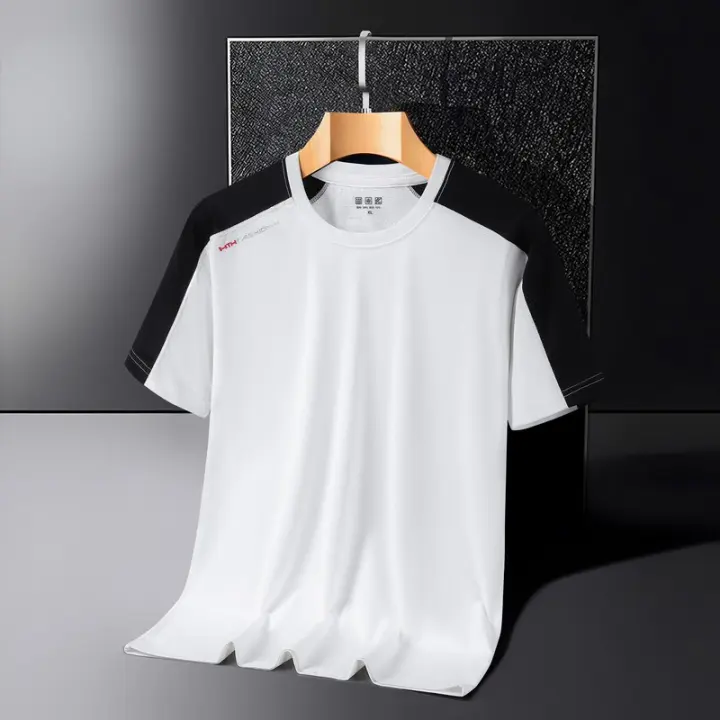 Camiseta Oversize YJKVUR Para Hombre Verano Transpirable Secado Rápido Deporte Al Aire Libre Gimnasio Correr Entrenamiento Tops De Color Contraste - 1
