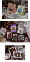 Yoofun 30pcs Pegatinas De Encaje Kawaii Para Decoración DIY Marco De Corazón Vintage Para Arte Manualidades Y Scrapbooking - details 6