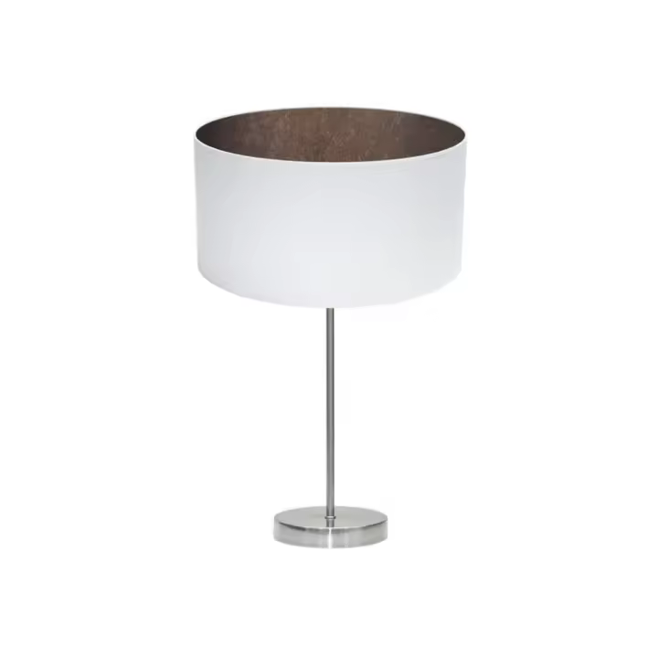 Fabrilamp - Sobremesa Tatiana 1xe27 Niquel/blanco-oxido 63x30x30 Cm - 1