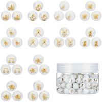 120Pcs Connectores De Constelaciones De Vidrio Con Signos Del Zodiaco Acabado Dorado 12 Estilos Encantos Redondos Para Joyería De Moda Para Mujeres - details 0