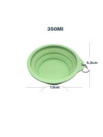 Tazón De Alimentos Para Perros Y Gatos De Silicona Plegable Portátil 650ML Y 350ML Tazón De Agua Para Mascotas Universal - details 7
