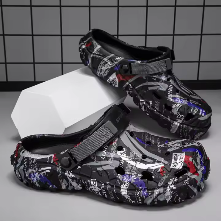 Sandalias De Hombre Talla Grande 47 Para Verano Clogs De Jardín Al Aire Libre Zapatos De Agua Con Agujeros Casual Comodidad Hogar Suaves - 1