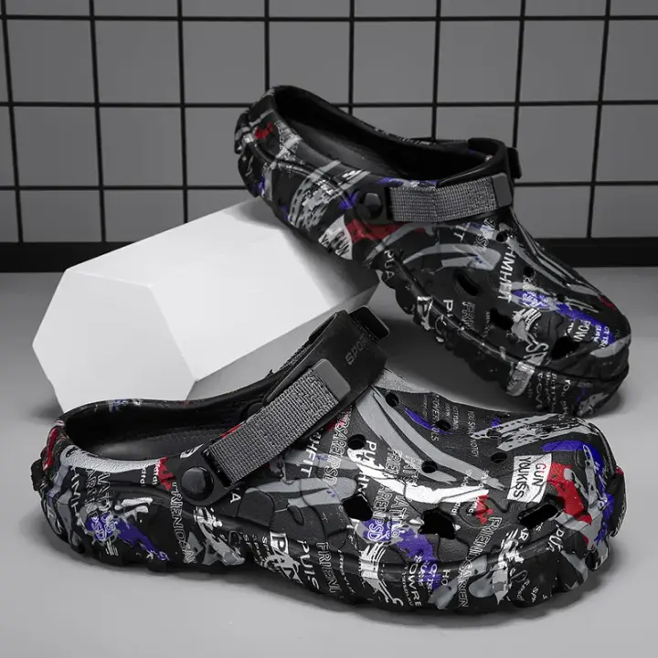 Sandalias De Hombre Talla Grande 47 Para Verano Clogs De Jardín Al Aire Libre Zapatos De Agua Con Agujeros Casual Comodidad Hogar Suaves - 1