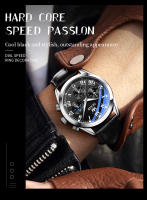 Reloj De Cuarzo Para Hombre OLEVS 2871 Cronógrafo Resistente Al Agua Fase De La Luna Multifuncional Lujo Marca Reloj De Pulsera De Acero Inoxidable Con Manos Luminosas - details 4
