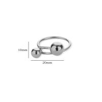 Anillo Ajustable De Acero Inoxidable Con Bola Doble Para Mujer Y Hombre Color Oro Moda Joyería De Decompresión Regalos - details 6