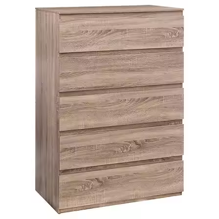 CÓMODA MADERA NATURAL CON 5 CAJONES MARCA FIVE - 1