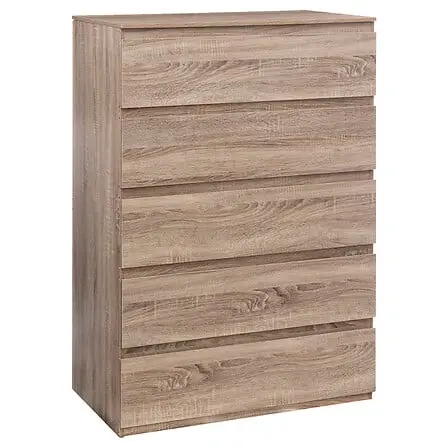 CÓMODA MADERA NATURAL CON 5 CAJONES MARCA FIVE - 1