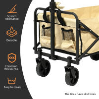 S7 STAR Carro Plegable 120 kg,Metálico con Mango Ajustable y Ruedas 360°,Carro de Mano Plegable con Ruedas Grandes Todoterreno,Asa ajustable,Carrito de Jardí,Carro de Mano Plegable - details 0