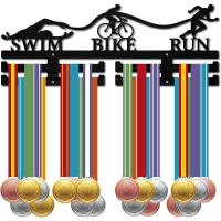 1PC Portar Medallas De Triatlón Madera Soporte De Deportes Para Colgar En La Pared Marco De Exposición Con Gancho - details 0