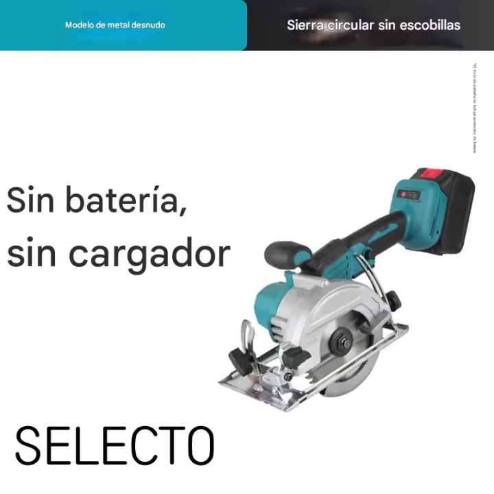 Sierra circular sin cable de 5"- Motor sin escobillas, corte de madera y piedra, diseño ergonómico para una mano, batería recargable de iones de litio (ideal para bricolaje y profesionales) - 1