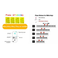 Pegatinas De Teclas De Piano Colores Transparentes Y Vibrantes Para Principiantes 15.5x40mm Adecuadas Para 88/61/49/37 Teclas Decoración Musical DIY - details 3