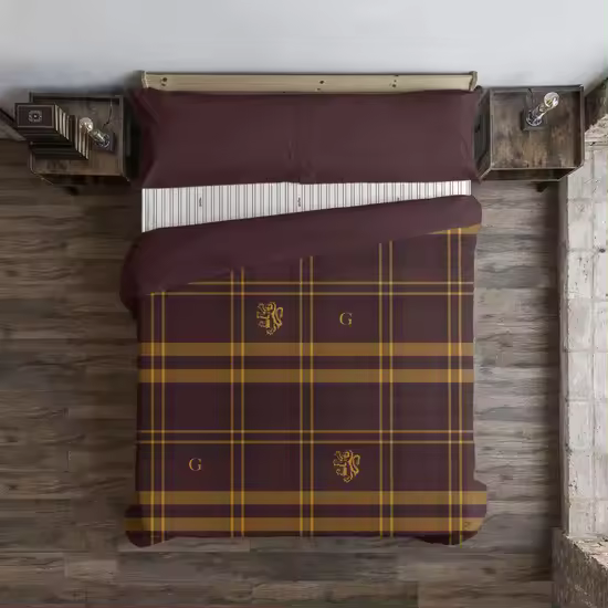 BL BELUM  Funda nórdica Harry Potter, Funda nórdica con botones 100% algodón modelo Gryffindor Cuadro - Funda Nórdica Extrasuave - Funda Nórdica 100% Made in Spain - 1