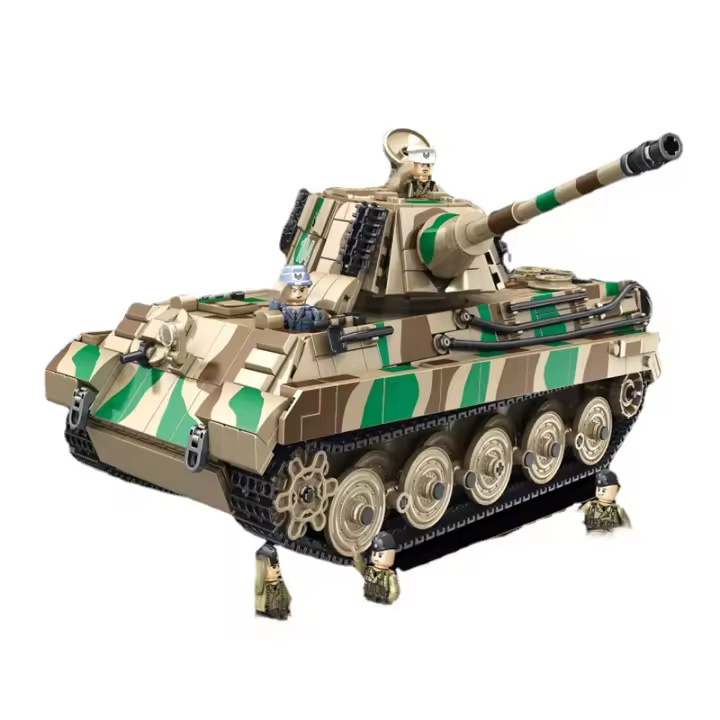 Bloques De Construcción DIY Diseñador TIGER II Pesado Tanque Militar De La Segunda Guerra Mundial Juguetes Para Niños Y Adultos Regalo Para Hombres - 1