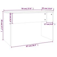 Juego de tocador con LED Madera contrachapada Blanco - details 4