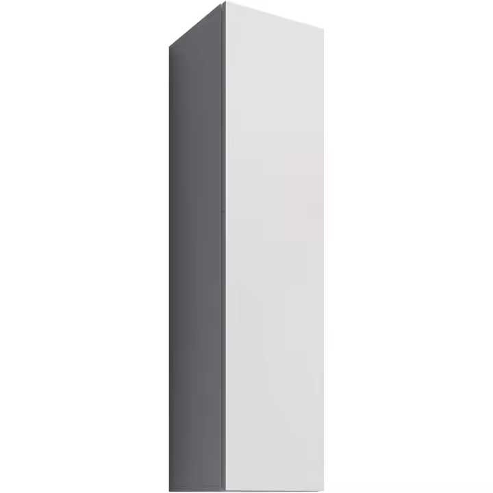 Armario Colgante Aitana O1 para Salón o Comedor Moderno, Mueble Modular, Puerta de PVC Alto Brillo, Estructura Melamina Mate, Color Blanco, 30x120x30 cm - 1