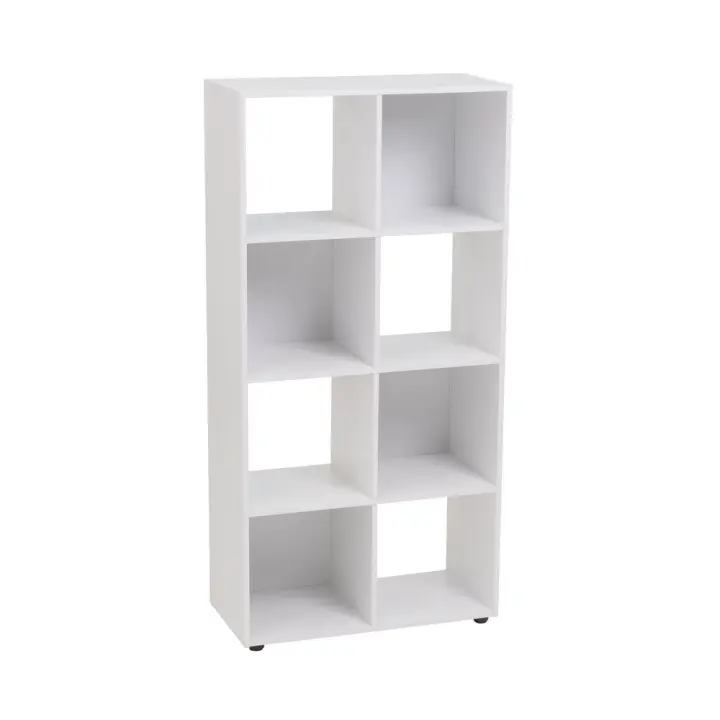 Estantería cubo con estantes de MDF blanca de 60x120 cm - 1