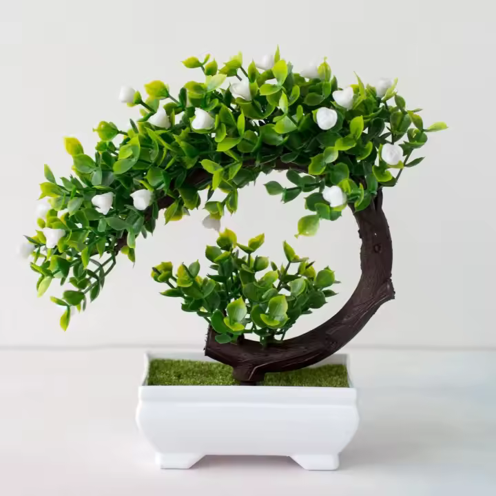 Plantas Artificiales Bonsái Árbol Simulado Flores Falsas Ornamentos De Mesa Para Decoración Del Hogar Material Plástico - 1