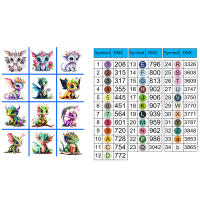 Huacan Nuevas Llegadas 12pcs Pintura De Diamante Dragón Mini Mosaico Animal Redondo Hecho a Mano Hobby Decoración De Pared - details 5
