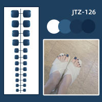 24 Pcs Uñas Postizas Removibles Para Dedos Del Pie En Color Sólido Gloss Fácil De Usar Sin Pegamento Uñas Falsas De Acrílico Para Arte De Uñas - details 22