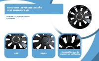 Banner - Tapacubos universales 14 pulgadas diseño Luxe Santander ABS Resistente (4 uds) negro 18980