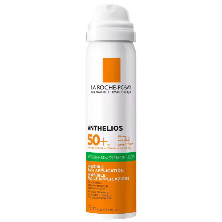 La Roche-Posay Anthelios Bruma Facial Invisible Anti-Brillos SPF50 75ml - Protector Solar Mate de Rápida Absorción - 1
