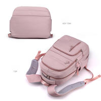 Mochila De Color Sólido Con Manija De Malla Y Correa Curvada De Alta Capacidad Para Viajes Cierre De Cremallera Capa Interna De Nylon Para Hombres Y Mujeres - details 19