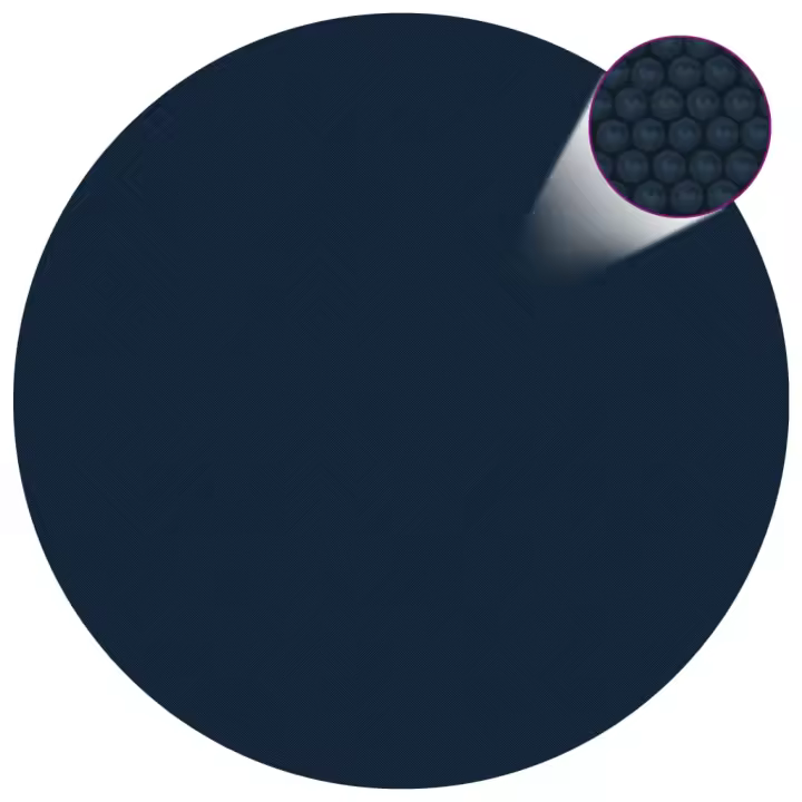 Cubierta solar de piscina de PE flotante Negro y Azul 455 cm - 1