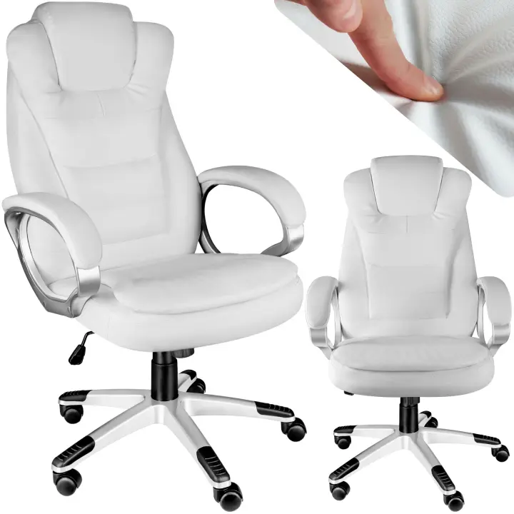 Tectake - Silla de oficina Zulú | Acolchado extragrueso (hasta 12 cm) | Zona del cuello con acolchado reforzado | Ajustable en altura | Medidas (largo x ancho x alto): 65 x 72 x 113 - 122 cm | Posibilidad de bloquear la posición inicial - 1