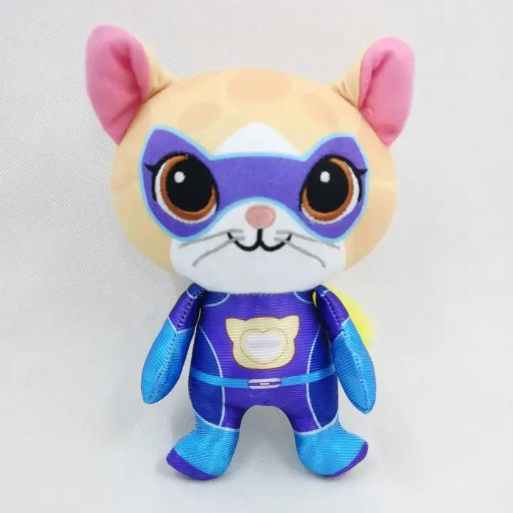 Juego De 4 Peluches De Gatos Super Kitties Anime Muñecos De Peluche Suaves Cristal Azul Verde Amarillo Juguetes Para Niños - 1