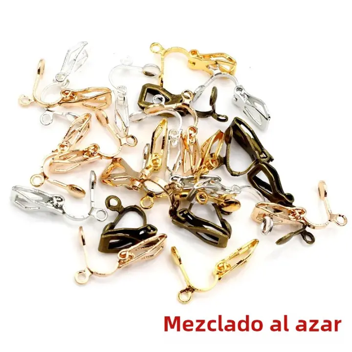 50pcs Pendientes De Clip Para Orejas 12x5mm 6 Colores Metálicos Herramientas Para Manualidades Y Joyería Accesorios De Bricolaje - 1