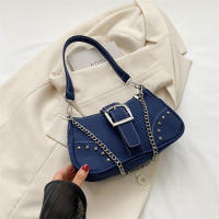 Bolso De Hombro Para Mujer En Lona Small Design Estilo Jean Nueva Moda Bolsa De Mano Suave Satchel Cierre De Cremallera - details 3