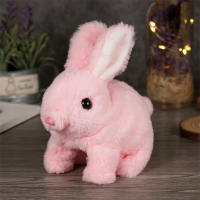 Juguete Eléctrico De Conejo Interactivo Peluche Bunny Con Zanahoria Que Camina Orejas Saltarinas Cola Movible Regalos De Cumpleaños Para Niños - details 9