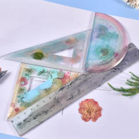 Molde De Silicona Para Regla Y Grados Epoxy Resina Herramientas De Bricolaje Para La Fabricación De Joyas Molde De Ángulo Recto Y Triángulo - details 1