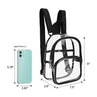Nueva Moda Verano Bolsa De Mano Mini Rucksack Transparente PVC Para Mujer Viaje Escuela Bolsa De Hombro Suave Cierre De Cremallera - details 1