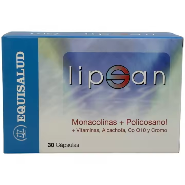 LIPSAN (monocolinas, policosarol, Q10, Cromo Alcachofa) ayuda a tu colesterol 30 cápsulas de EQUISALUD - 1